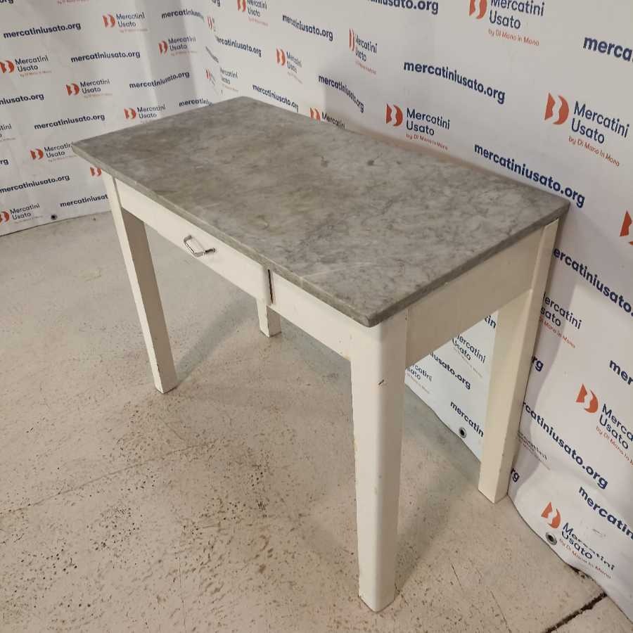 Tavolo da Cucina Vintage con marmo - immagine 3