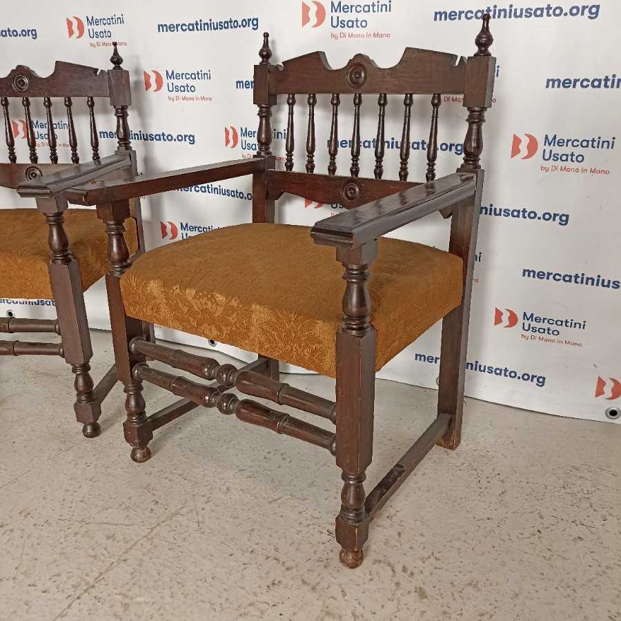 Coppia di Sedie Neorinascimento prima metà 900 - immagine 4