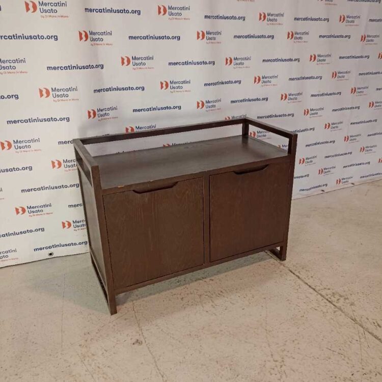 Credenza impiallacciata con legno esotico