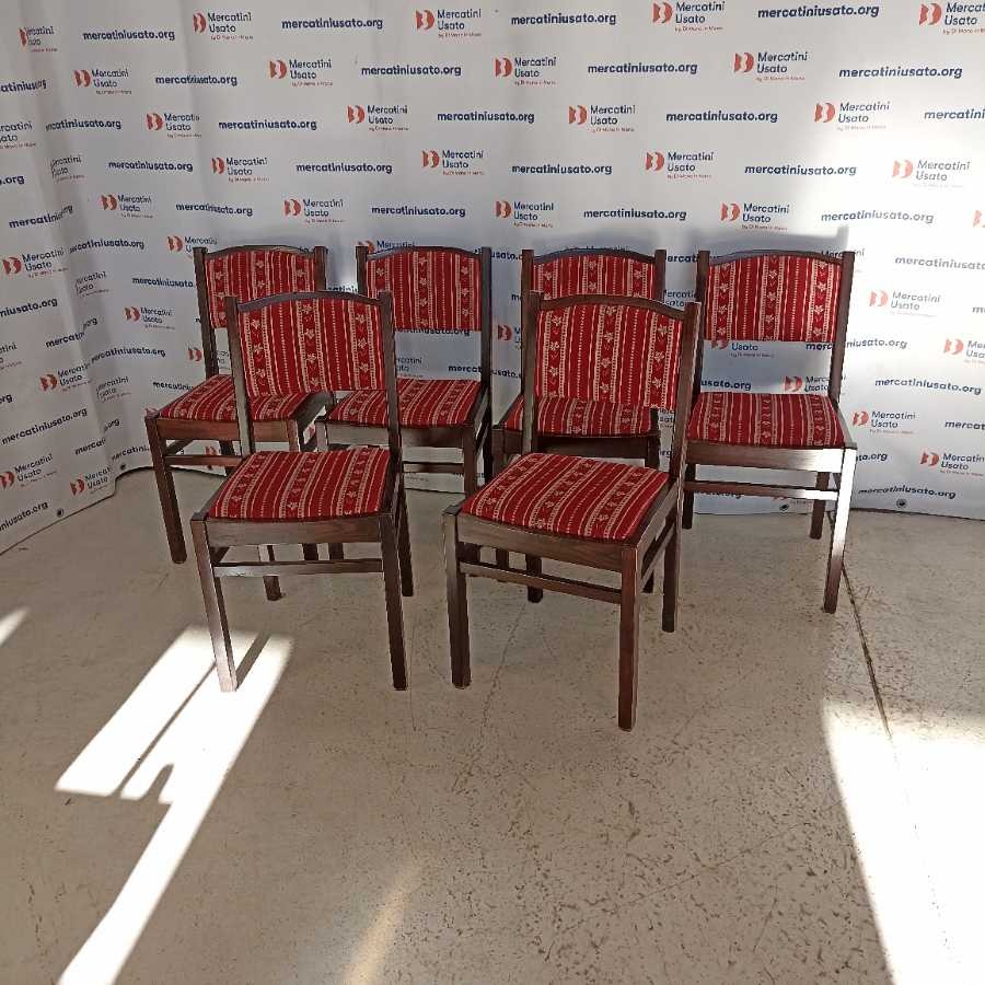 6 Sedie Vintage imbottite