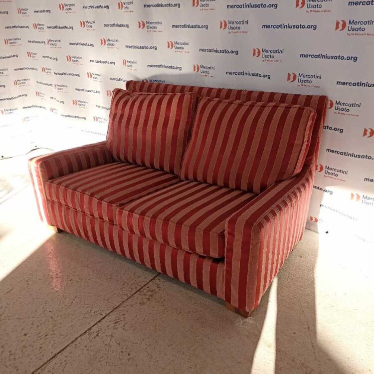 Divano 2 posti sfoderabile a righe Vintage