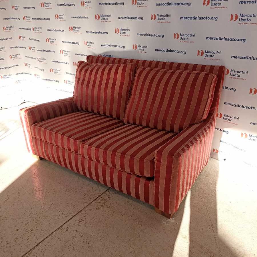 Divano 2 posti sfoderabile a righe Vintage