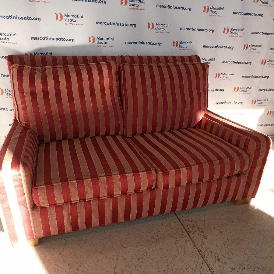 Divano 2 posti sfoderabile a righe Vintage - immagine 2