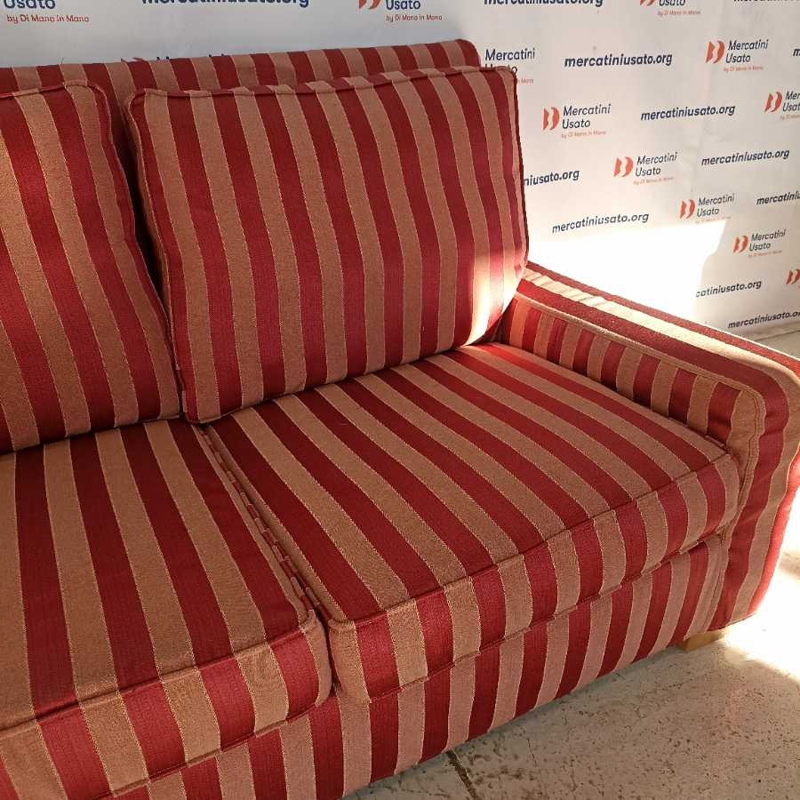 Divano 2 posti sfoderabile a righe Vintage - immagine 4