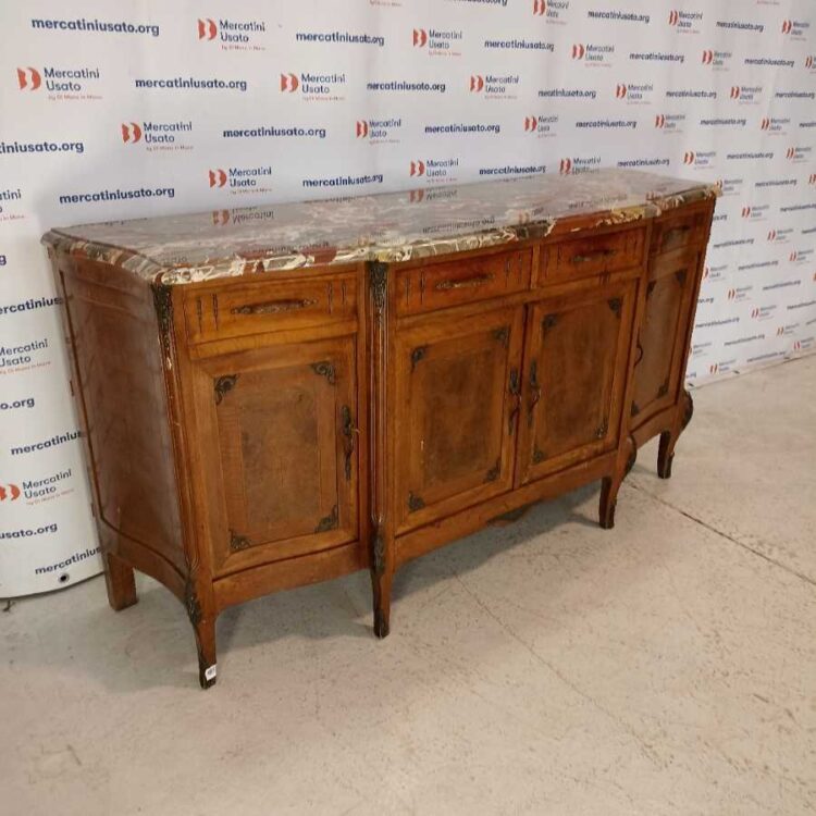 Credenza con marmo prima metà 900 in stile