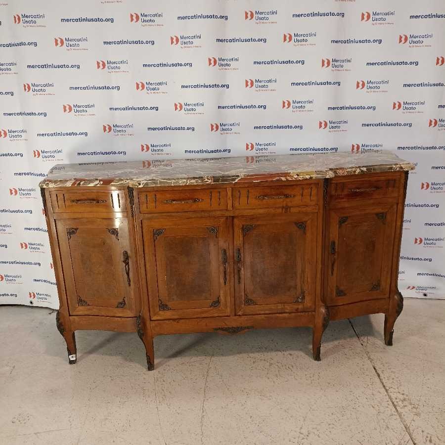 Credenza con marmo prima metà 900 in stile - immagine 2