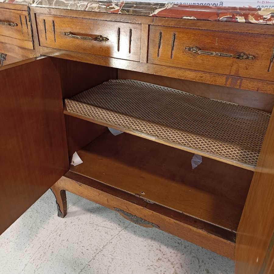 Credenza con marmo prima metà 900 in stile - immagine 6