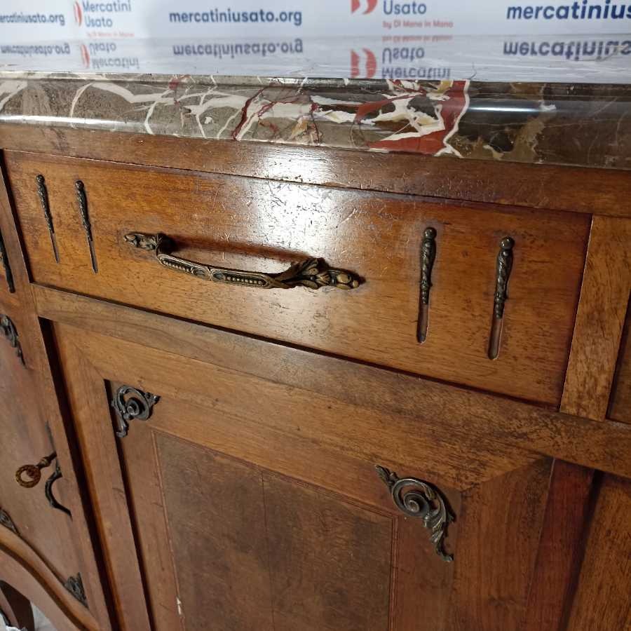 Credenza con marmo prima metà 900 in stile - immagine 7