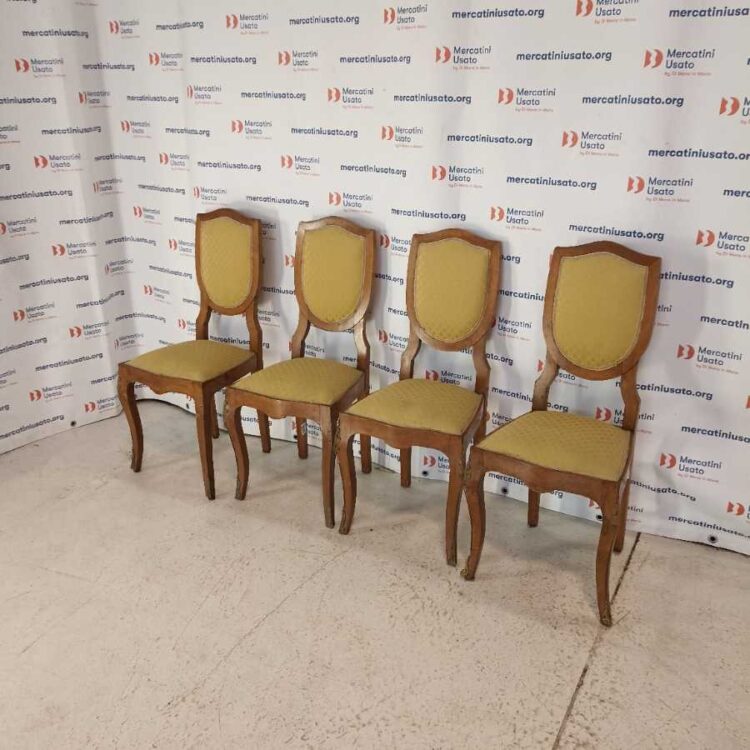 4 Sedie prima metà 900 in legno massello