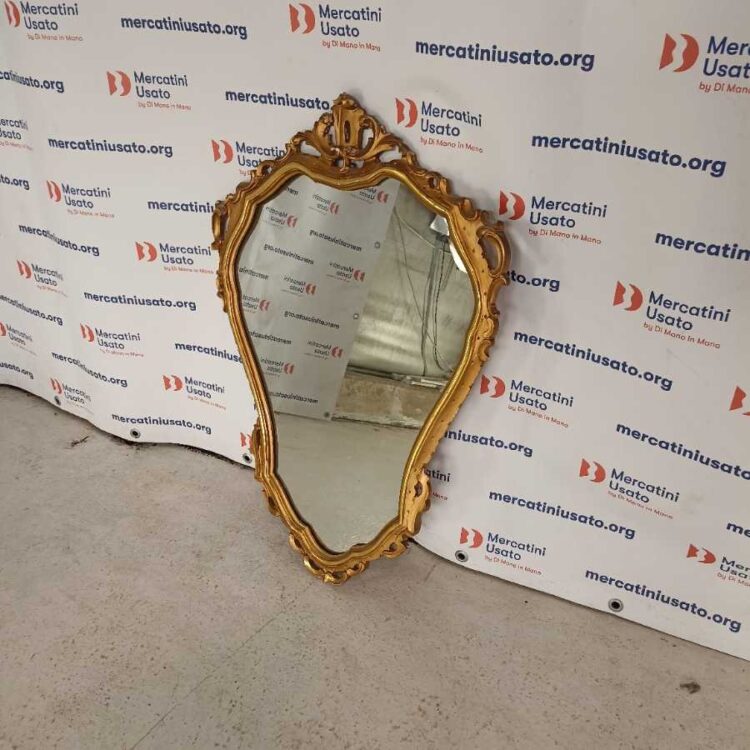 Specchio Dorato in stile metà 900