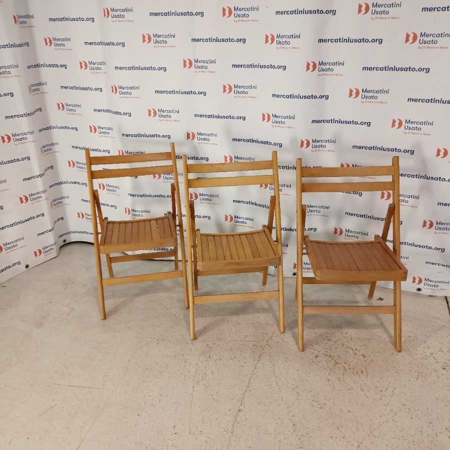 Tris di Sedie pieghevoli in Faggio - immagine 2