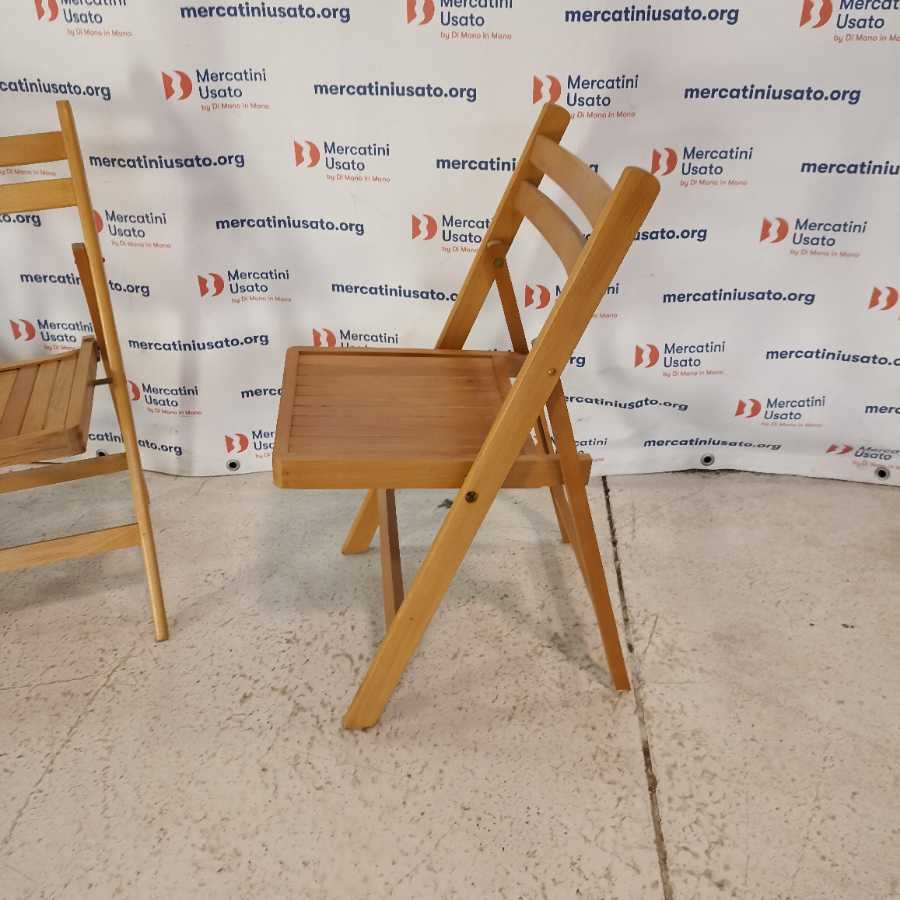 Tris di Sedie pieghevoli in Faggio - immagine 4