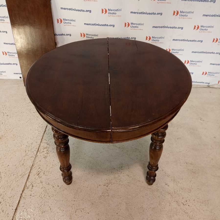 Tavolo Rotondo in Noce fine 800 - immagine 2