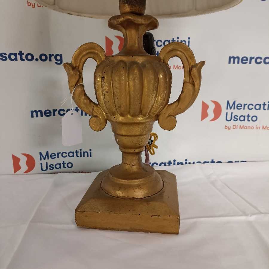 Vaso portapalme in legno dorato - immagine 4