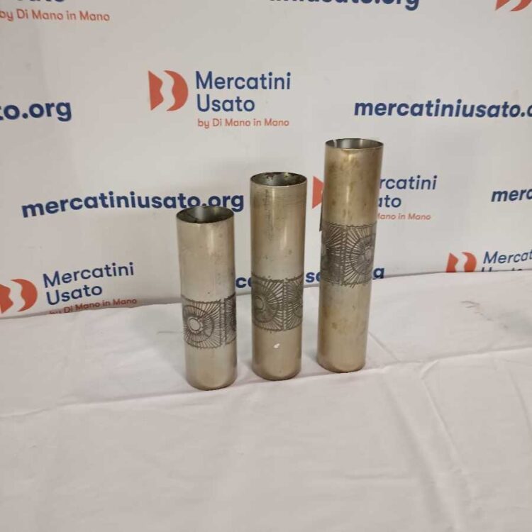 3 Vasi in Rame Argentato Atelier des Orfèvres