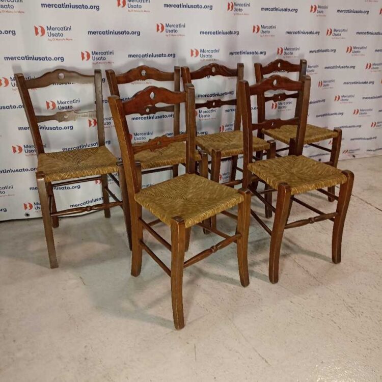6 Sedie Rustiche da Osteria