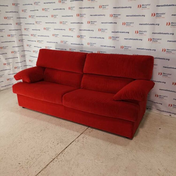 Divano 3 posti sfoderabile Rosso