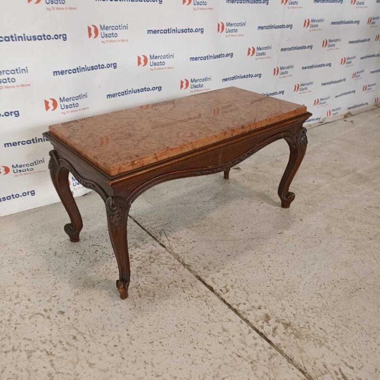 Tavolino con marmo in stile metà 900