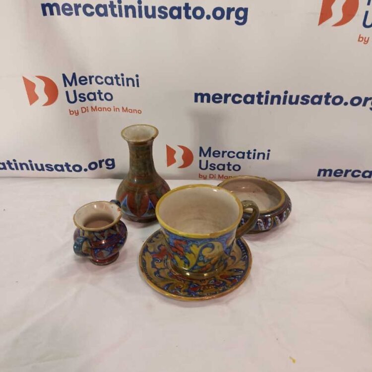 Lotto 5 Pezzi Maioliche a Lustro