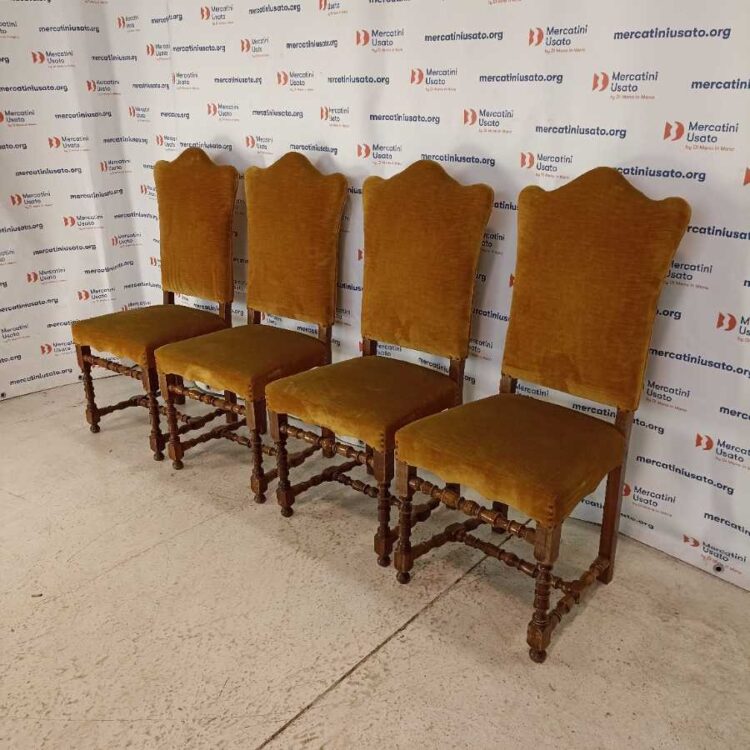4 Sedie in stile metà 900