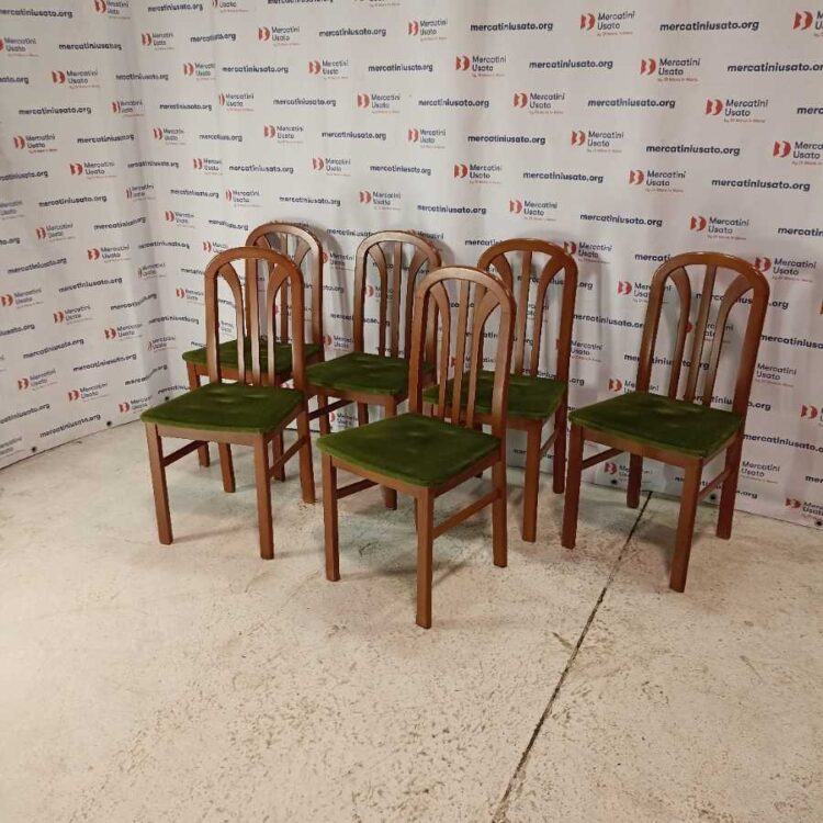 Gruppo di 6 Sedie in legno
