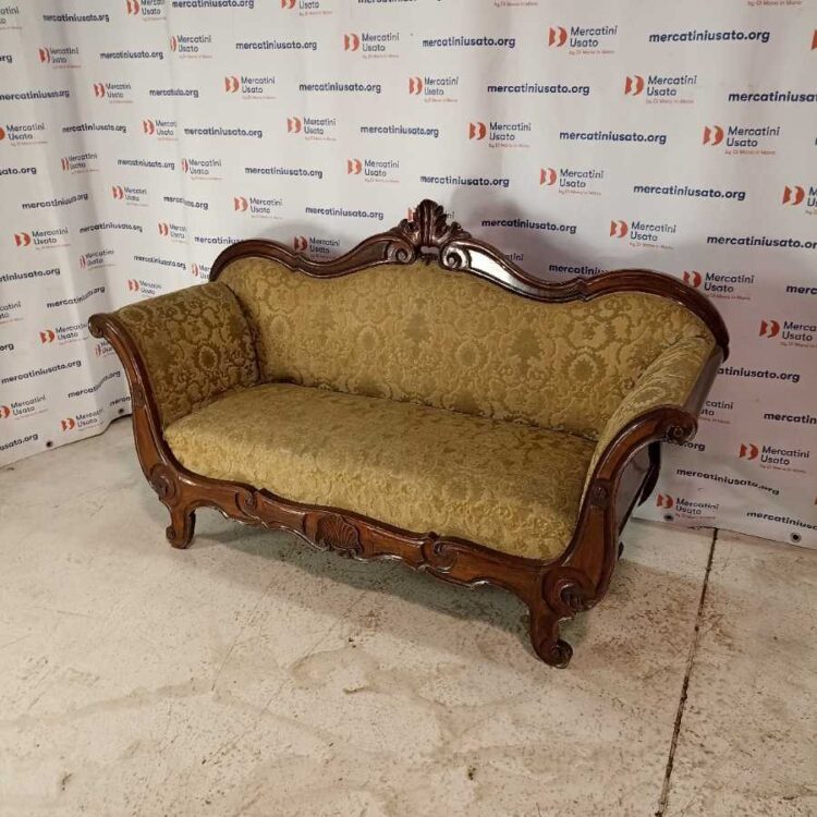 Divano stile Luigi Filippo in Noce