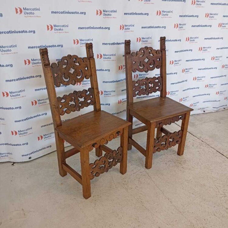 Coppia di Sedie stile Barocco primi 900