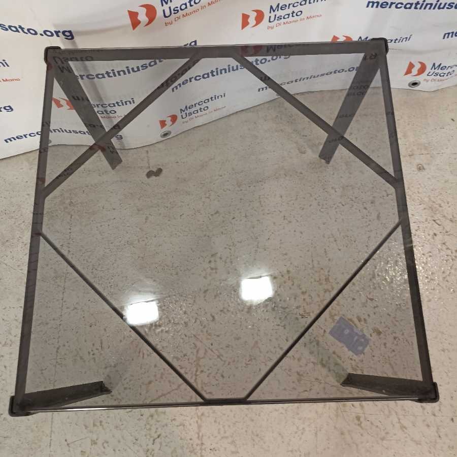 Tavolino in ferro con piano in vetro - immagine 4