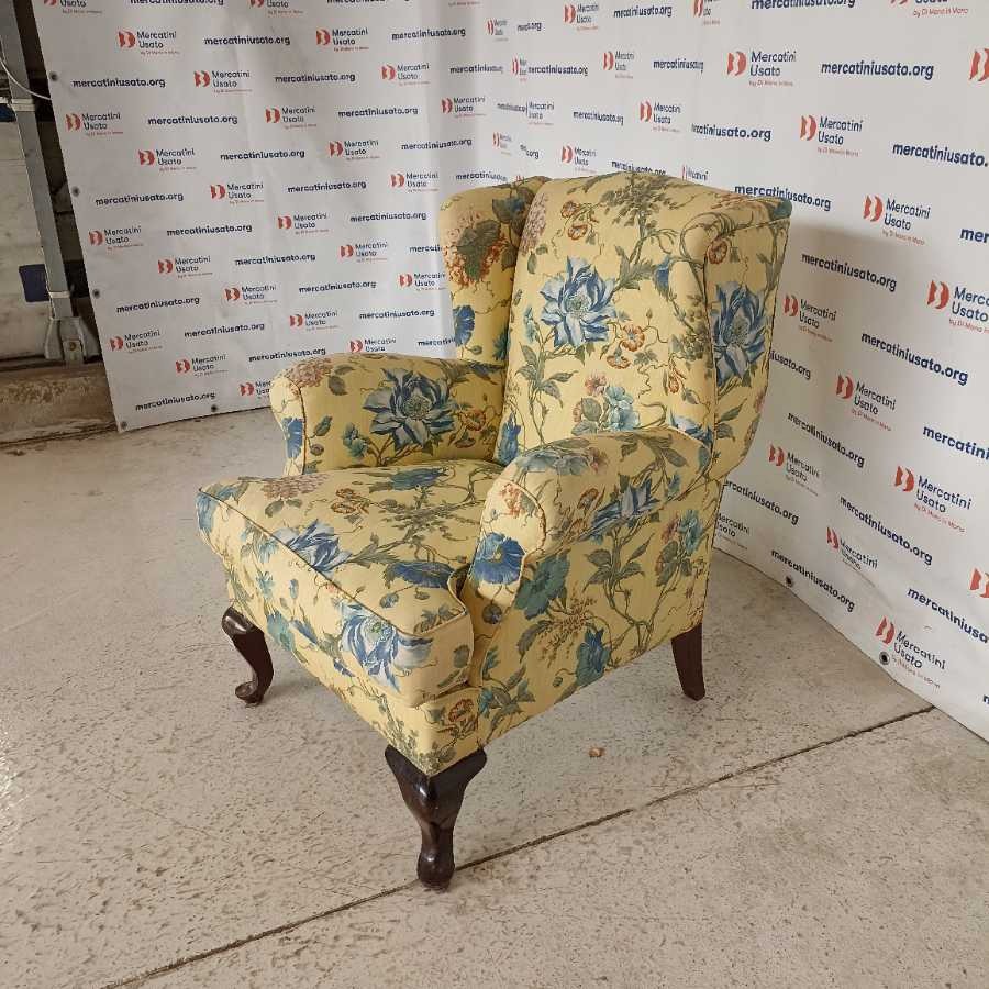 Poltrona Bergère floreale Vintage - immagine 3