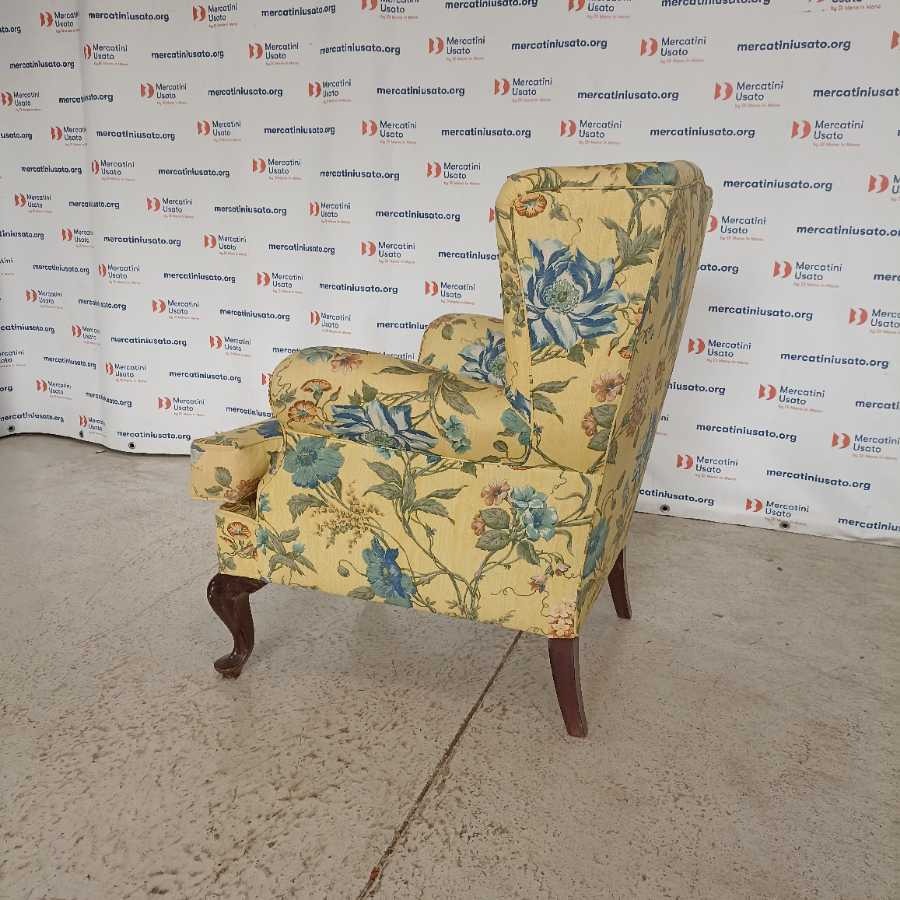 Poltrona Bergère floreale Vintage - immagine 5