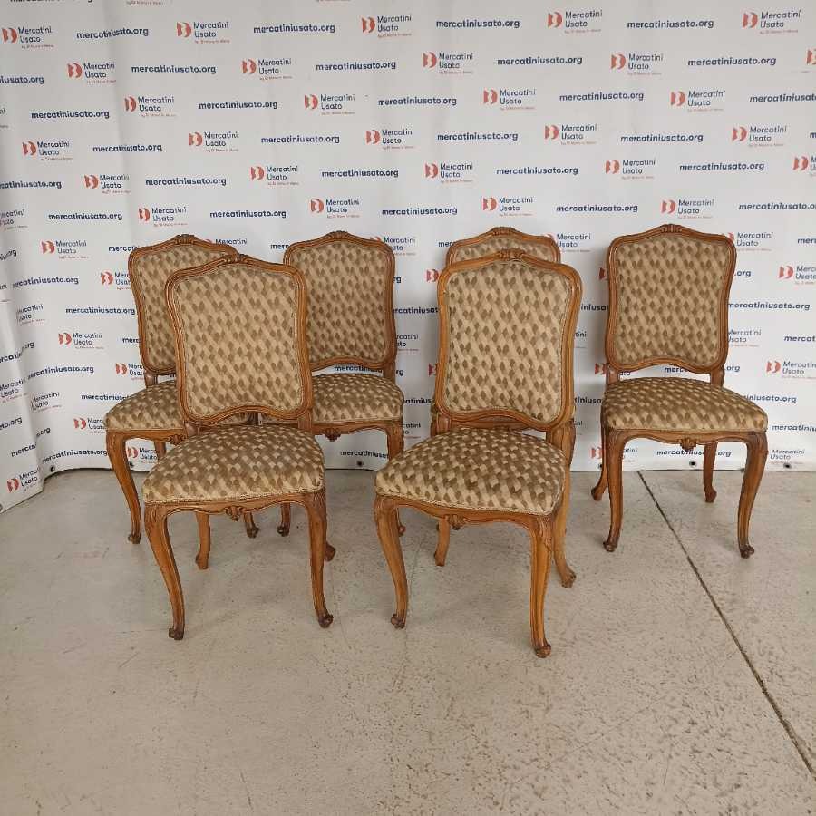 6 Sedie in stile Luigi XV - immagine 2