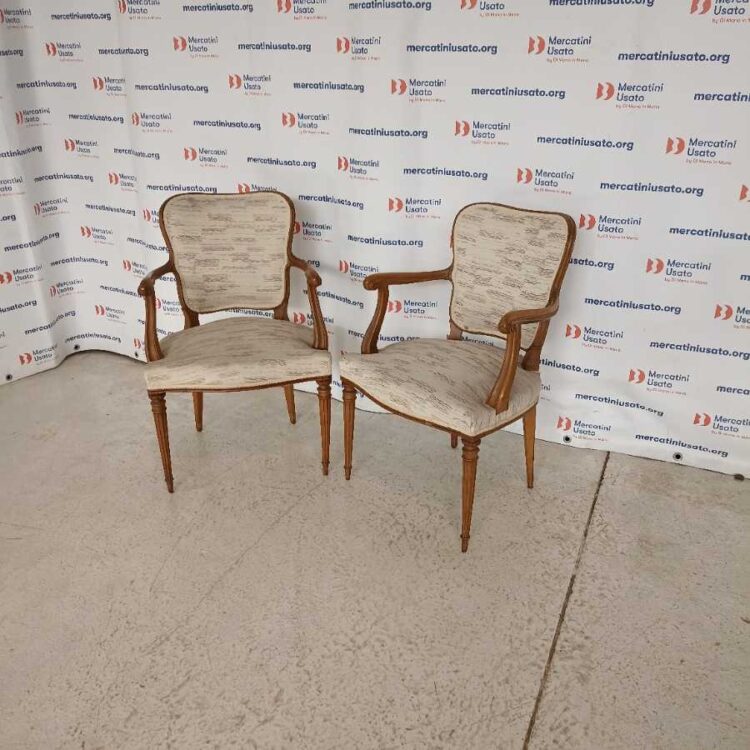 Coppia Sedie con braccioli stile Luigi XV