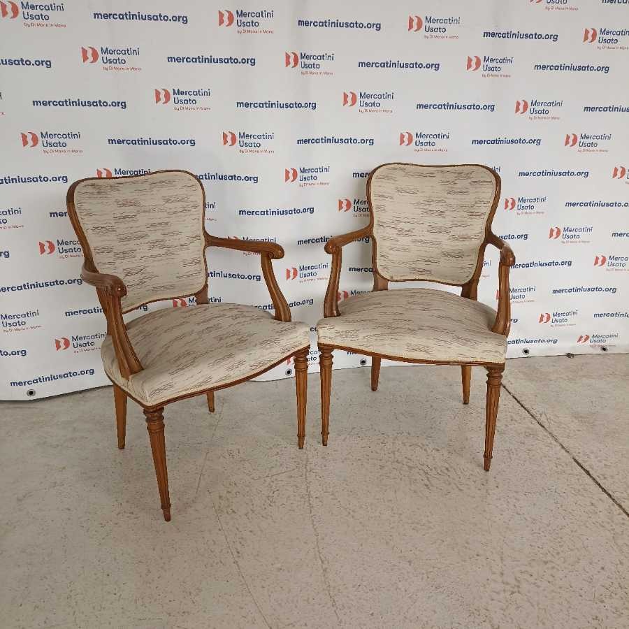 Coppia Sedie con braccioli stile Luigi XV - immagine 2