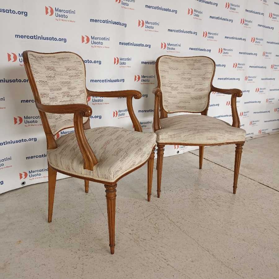 Coppia Sedie con braccioli stile Luigi XV - immagine 3