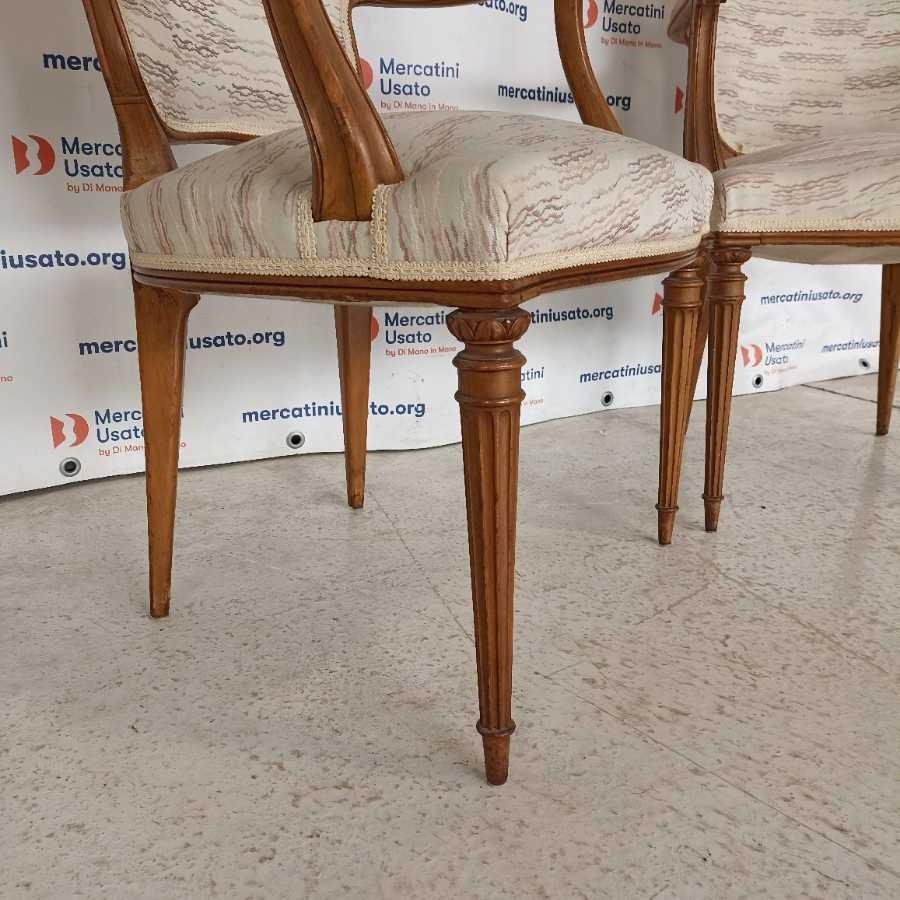 Coppia Sedie con braccioli stile Luigi XV - immagine 5