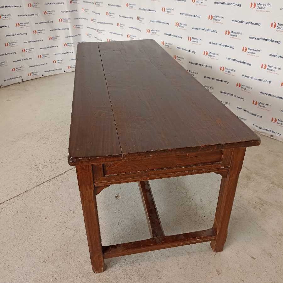 Grande Tavolo in Pioppo tinto Noce - immagine 2