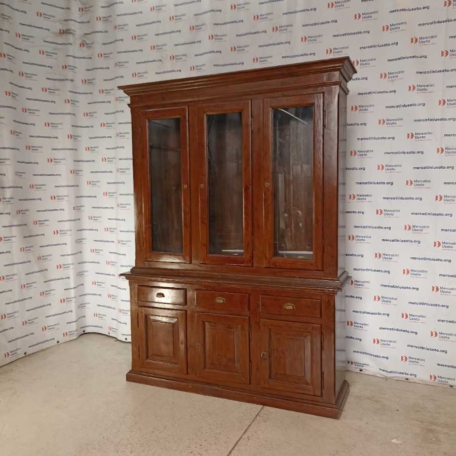 Vetrina a Doppio corpo in Noce