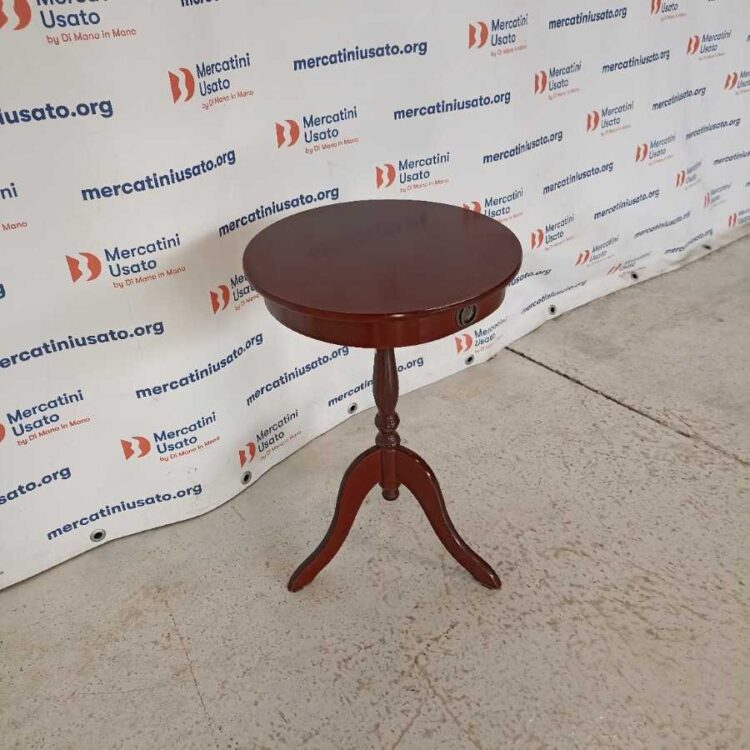 Tavolino Tondo tinto mogano
