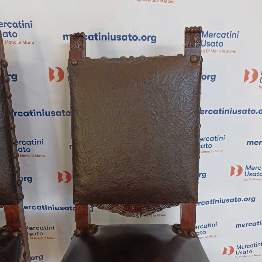 4 Sedie Intagliate stile Neorinascimento - immagine 6