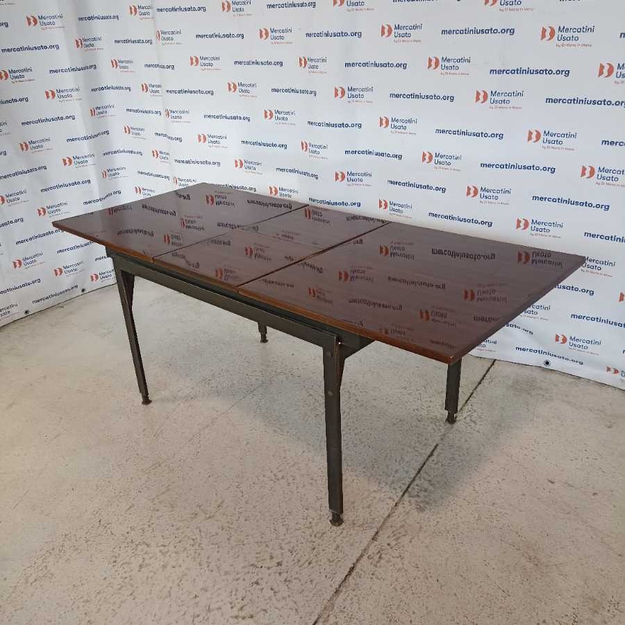 Tavolo Vintage allungabile con legno esotico - immagine 2