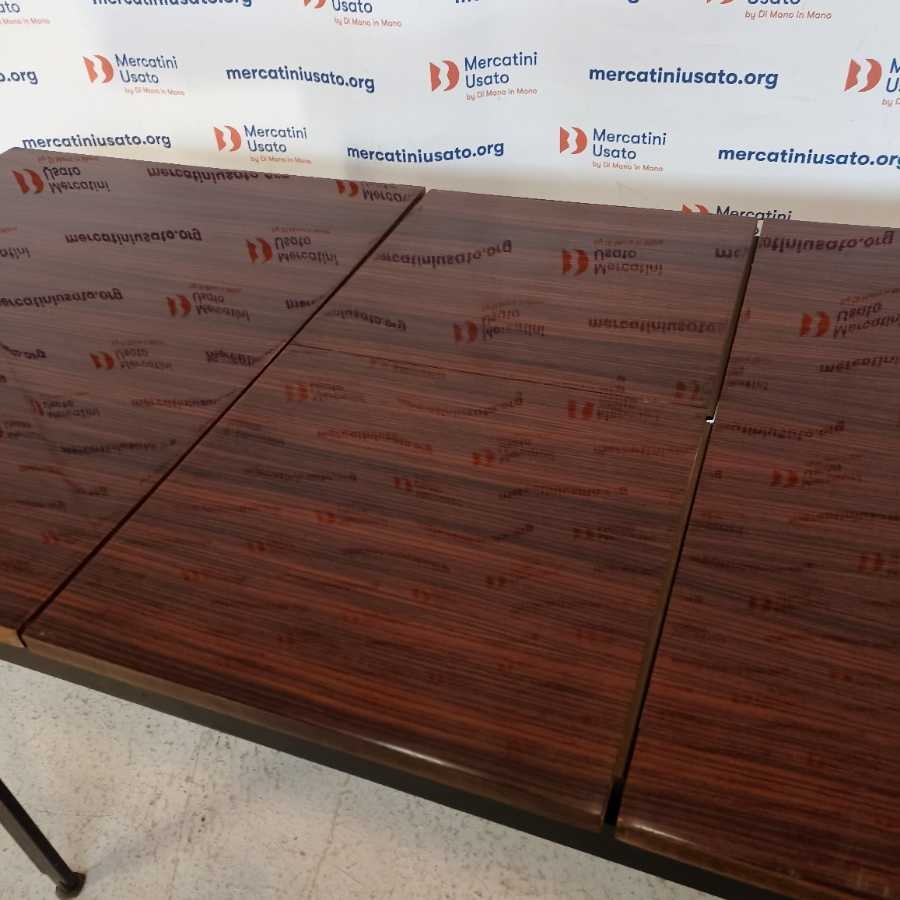 Tavolo Vintage allungabile con legno esotico - immagine 4