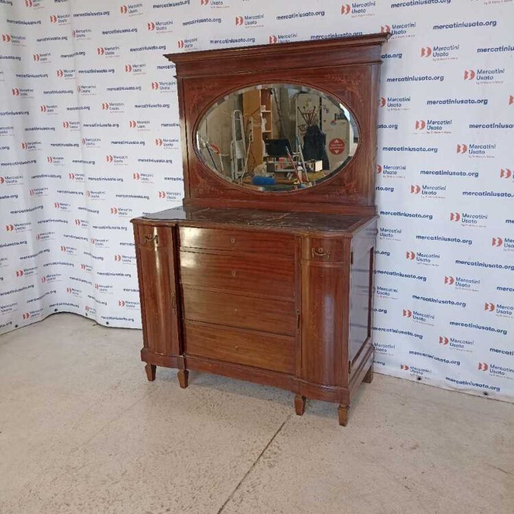 Comò con Specchio intarsiato