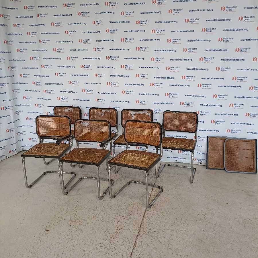 Set 7 Sedie stile Cesca Vintage