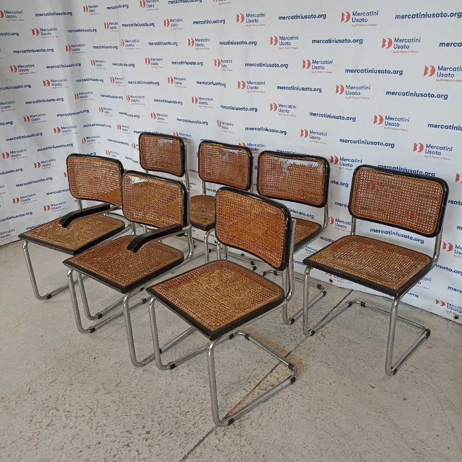 Set 7 Sedie stile Cesca Vintage - immagine 2