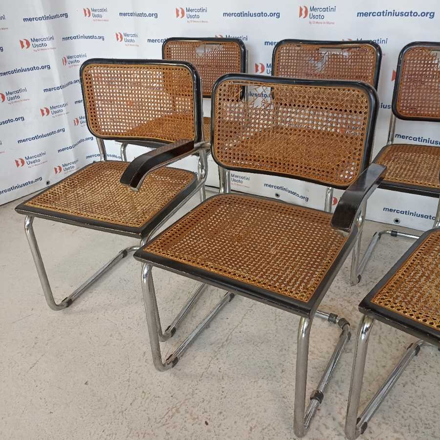 Set 7 Sedie stile Cesca Vintage - immagine 3