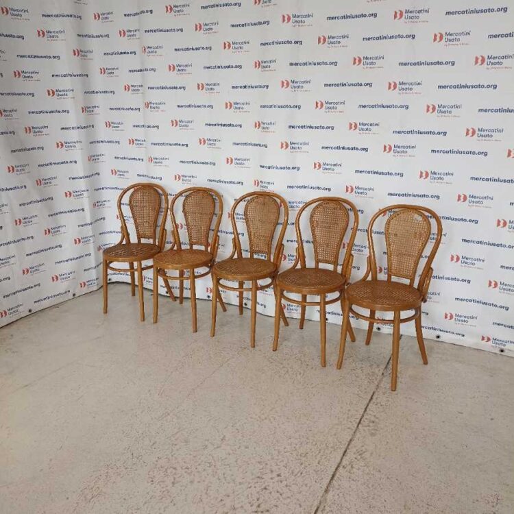 5 Sedie stile Thonet da osteria