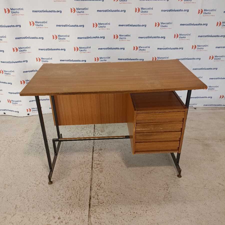 Scrivania Vintage anni 60-70 con cassettiera - immagine 2