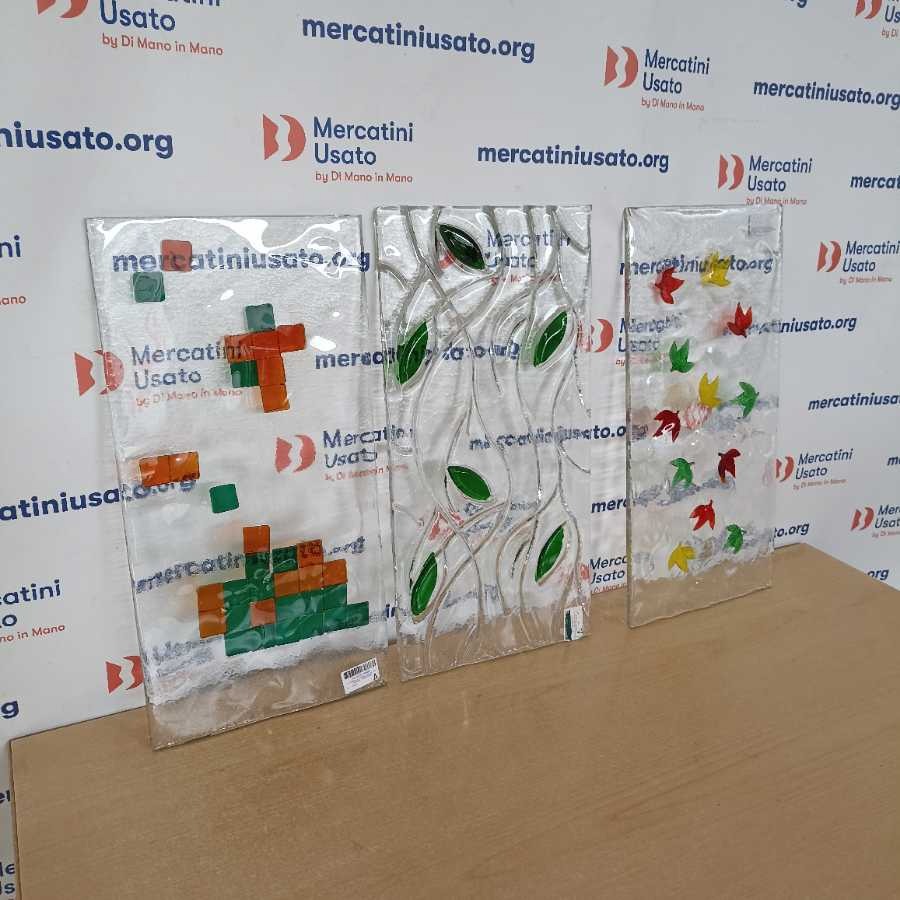 3 Formelle Decorative In Vetro Fusione Murano Itre