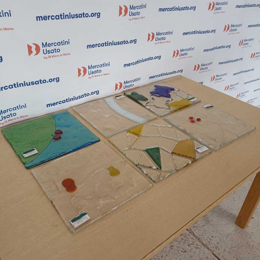 6 Formelle Decorative Vetro Fusione Murano Itre