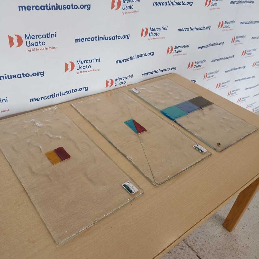 3 Formelle Decorative In Vetro Fusione Murano Itre